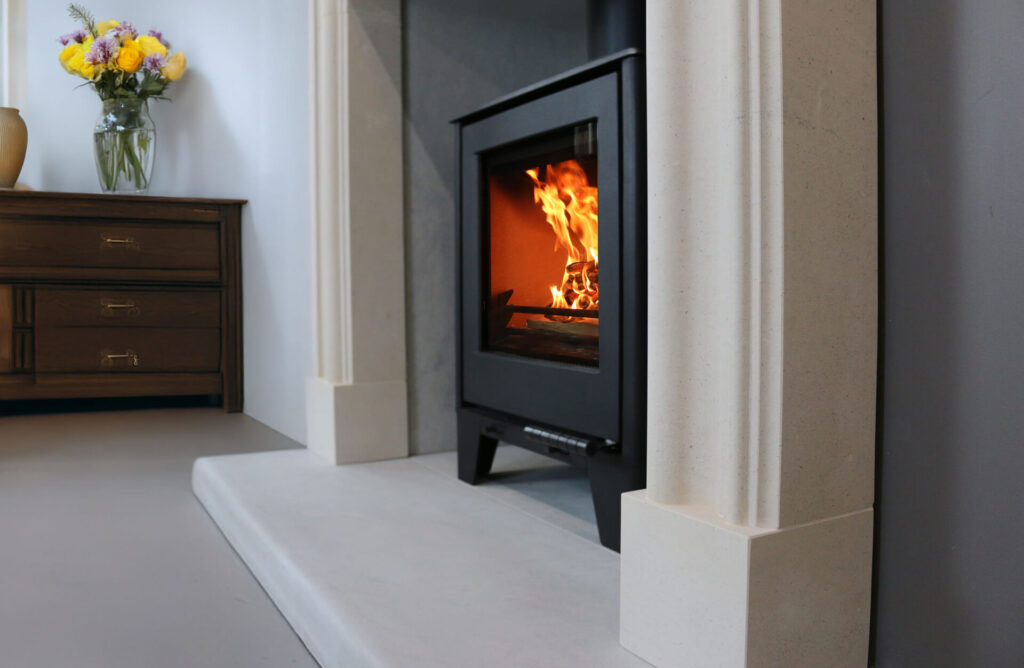 Archer Challenger Multifuel Stove in Classic Mantels Crighton Fireplace